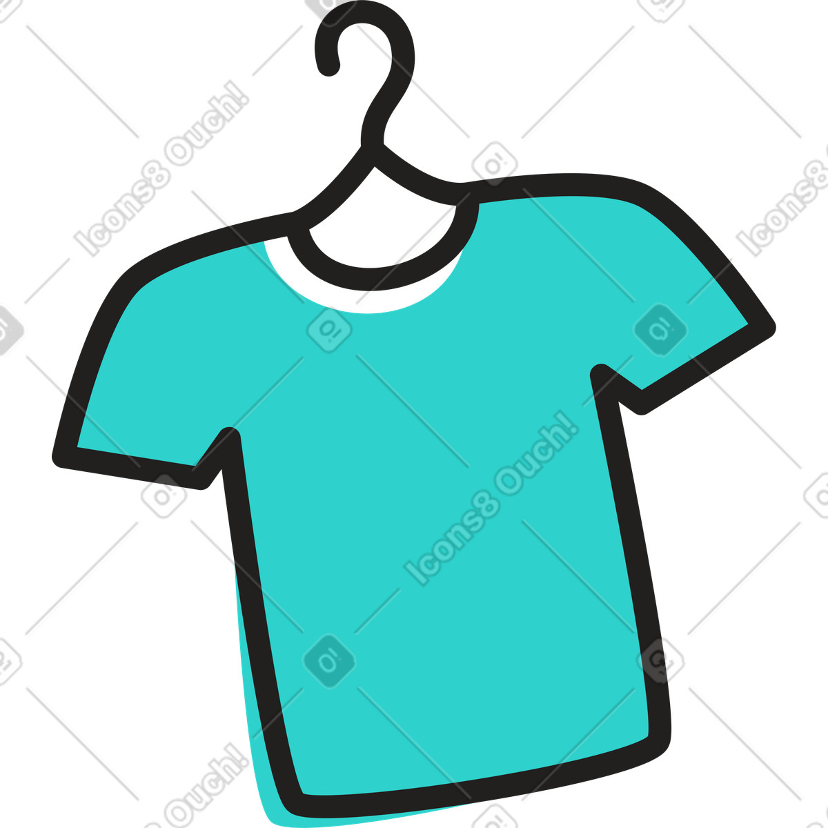 T-shirt illustration in Little style download in PNG, SVG