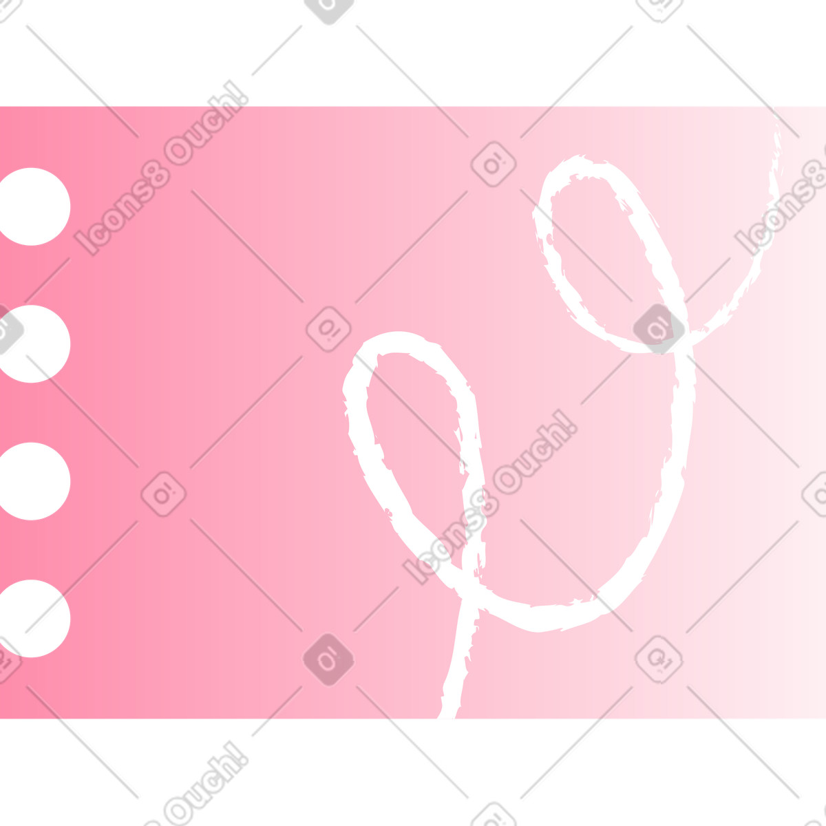 Foglio di blocco note con linea curva illustrazione in stile Bright scarica in PNG, SVG