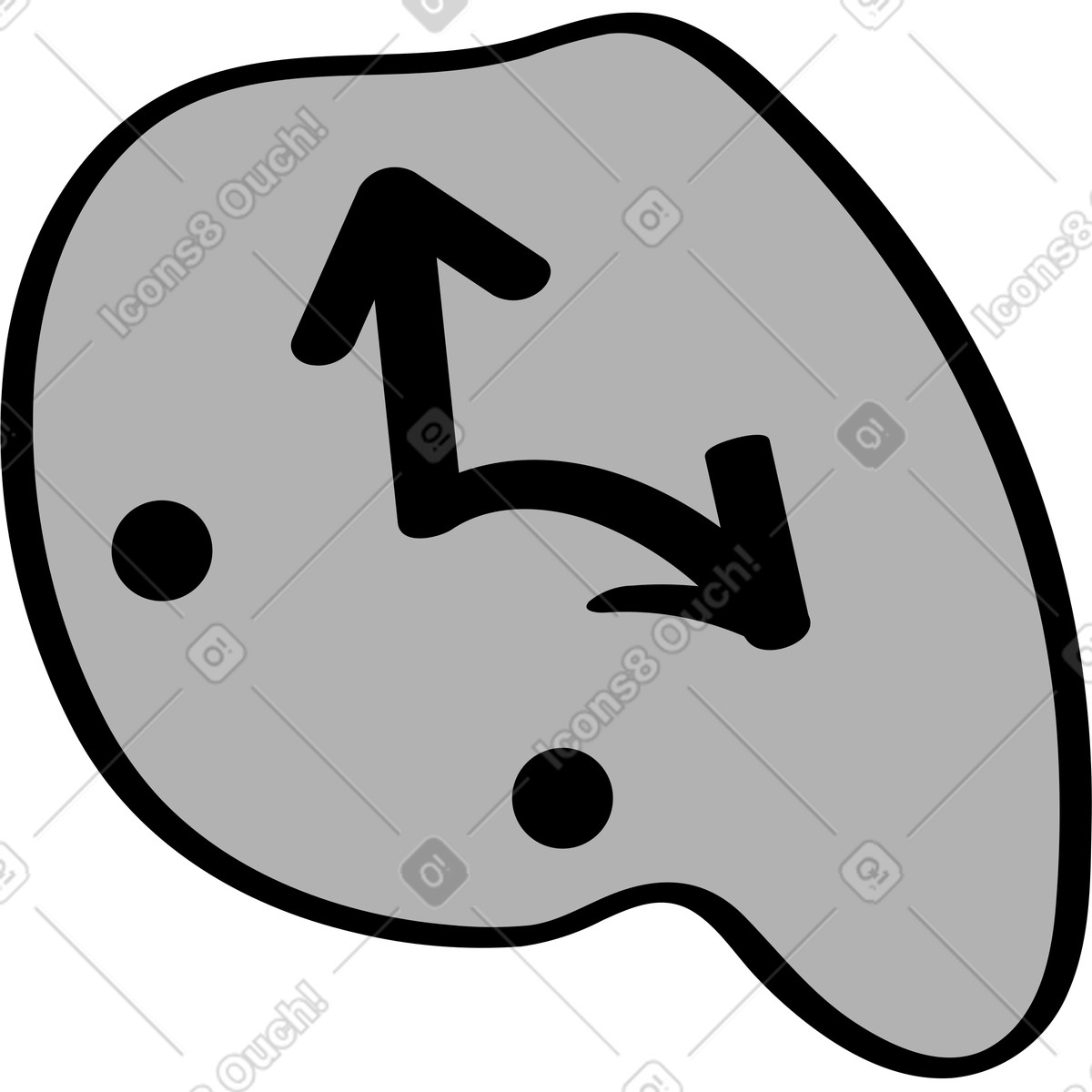 Looney スタイルの 時計 のイラストをPNG、SVG形式でダウンロード