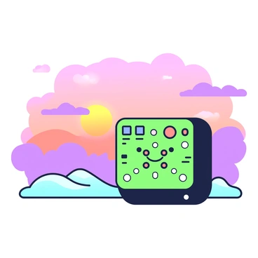 An airplane's black box recorder with a vivid sunset in the background