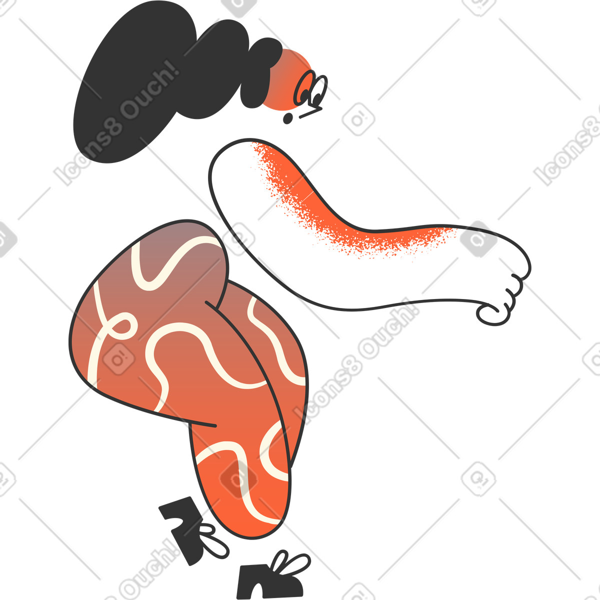 Girl illustration in PNG, SVG