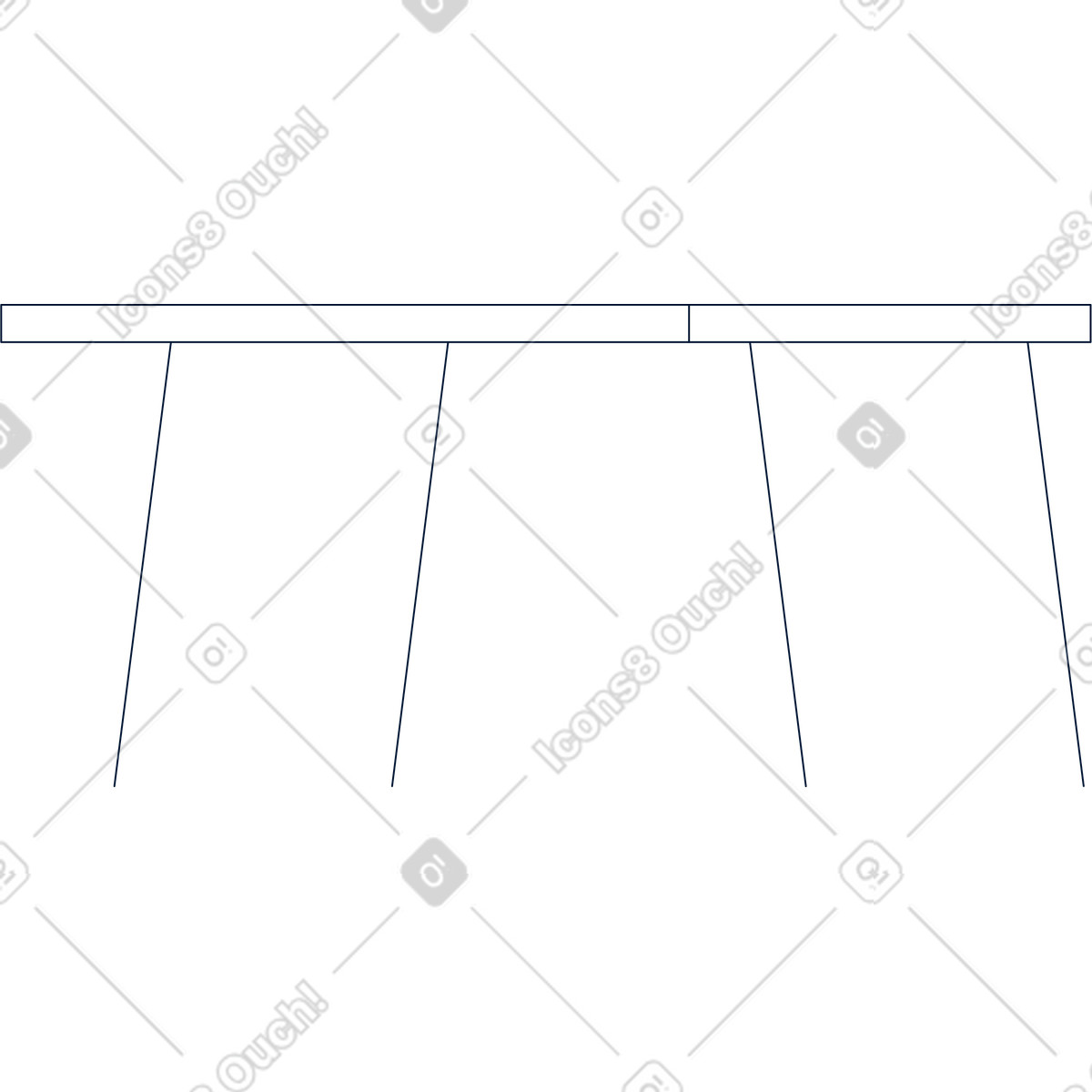 Desk illustration in PNG, SVG