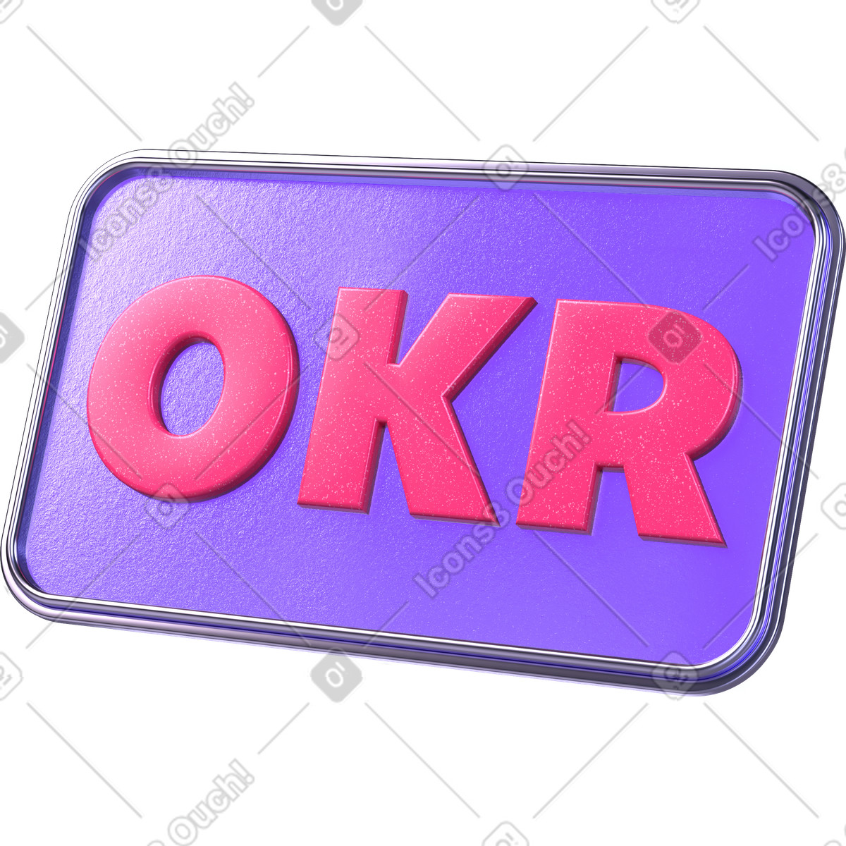 Okr planning, goal tracking, performance measurement illustration in 3D Boost style download in PNG, SVG