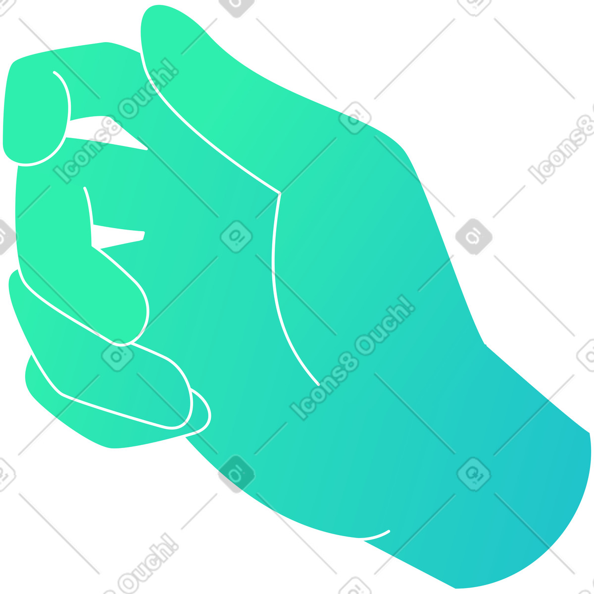 Mano illustration in Lucent style download in PNG, SVG