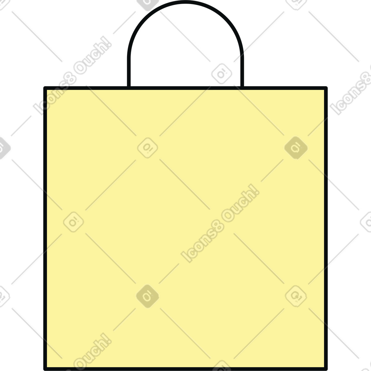 Paper bag illustration in Teko style download in PNG, SVG