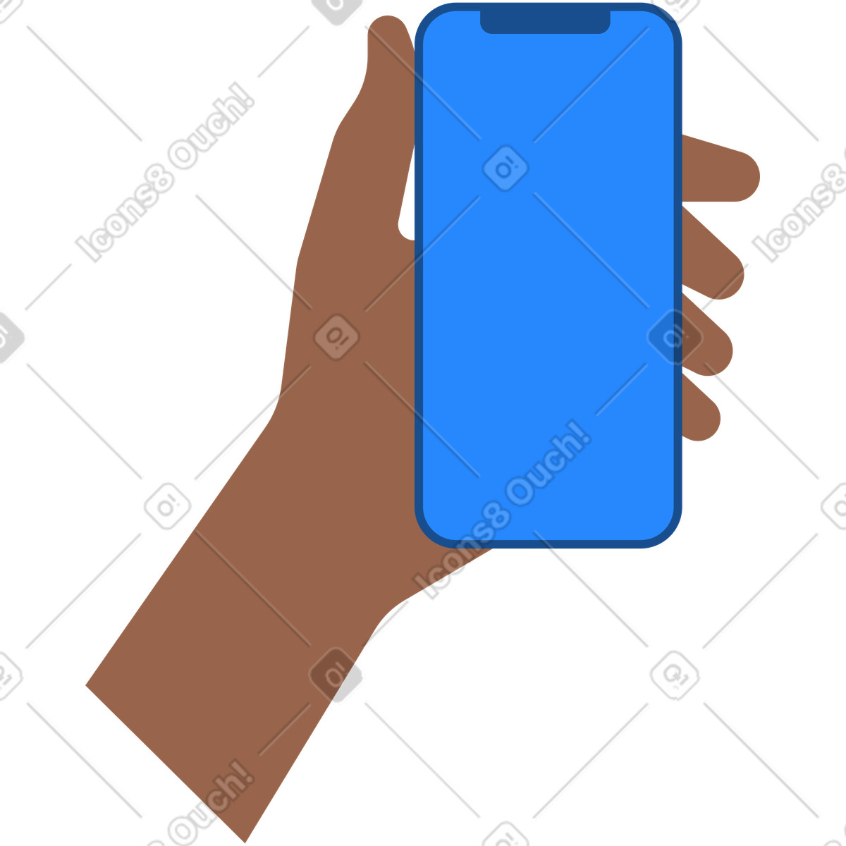 Ilustración Mano con teléfono inteligente en estilo Urban a descargar en PNG y SVG