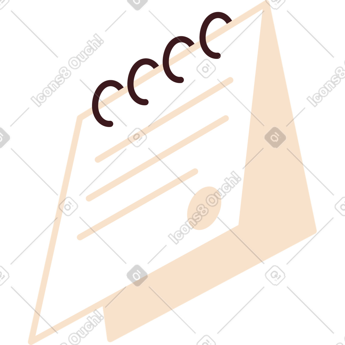 Ilustração de Flip calendário em anéis no estilo Folks para baixar PNG, SVG