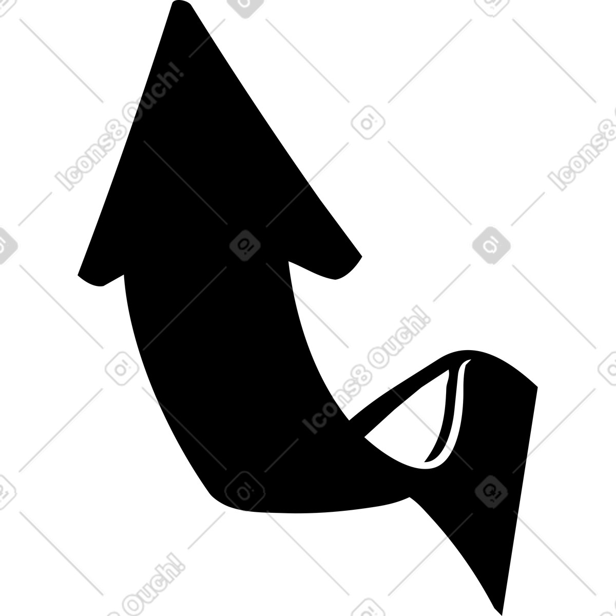 Иллюстрация Arrow upward direction symbol indicating increase growth or progress trend в стиле Line — скачать в форматах PNG, SVG