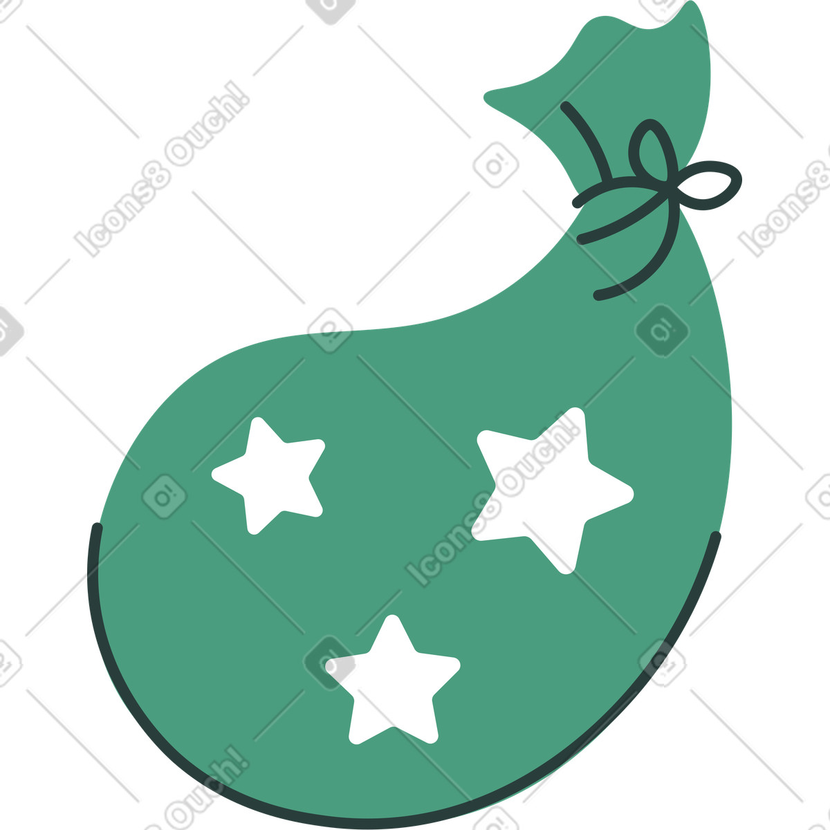 Tasche mit geschenken-Illustration im Macaroni-Stil als Download in PNG, SVG
