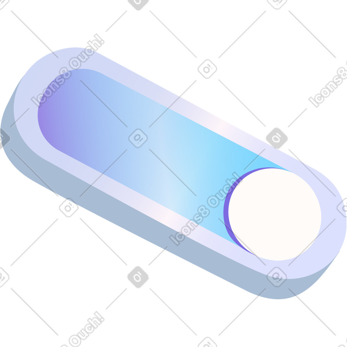 Toggle button illustration in Hi-tech style download in PNG, SVG