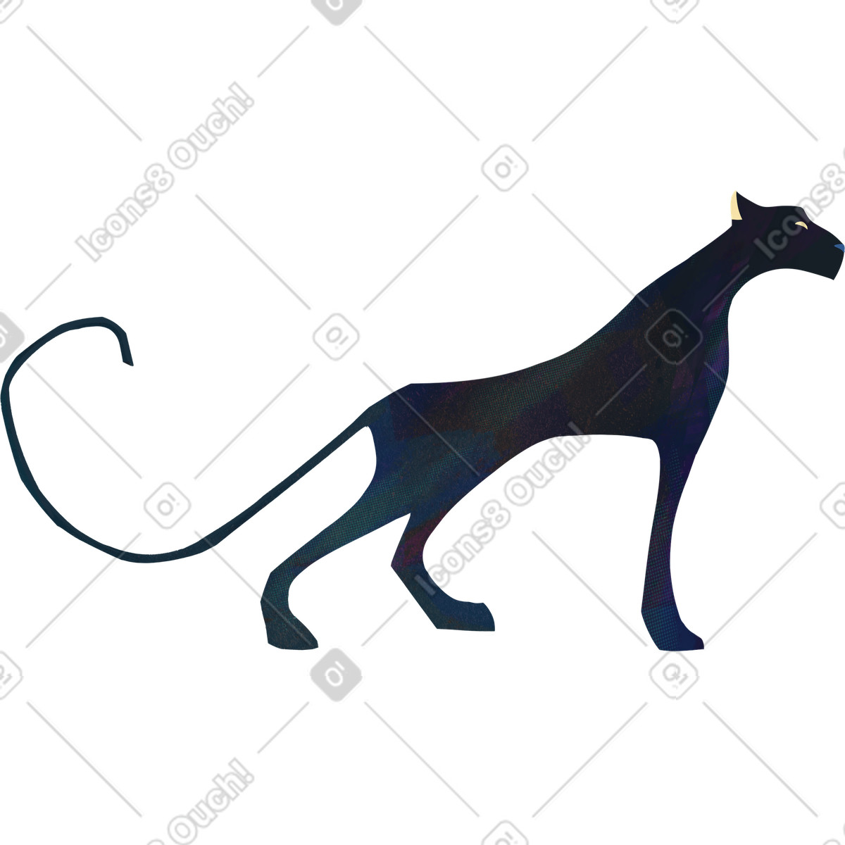 Pantera illustrazione in stile Fabulous scarica in PNG, SVG