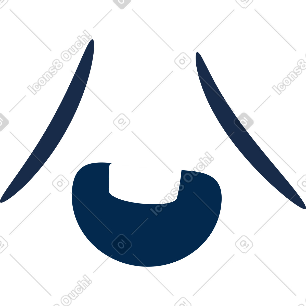 Mouth illustration in Flame style download in PNG, SVG