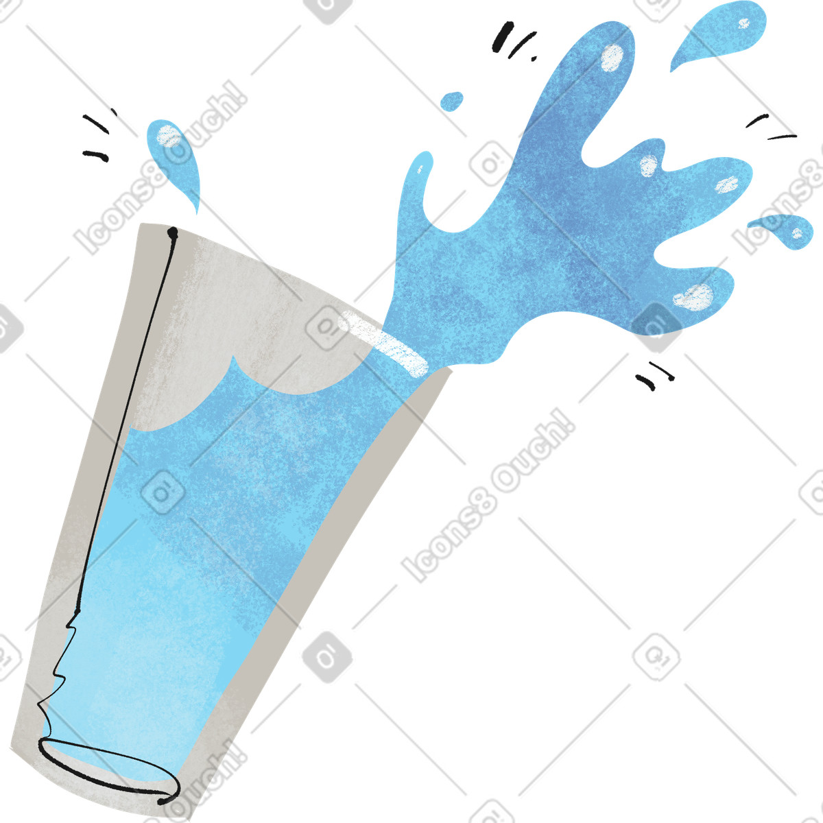 Ilustración Agua en estilo Experimental a descargar en PNG y SVG