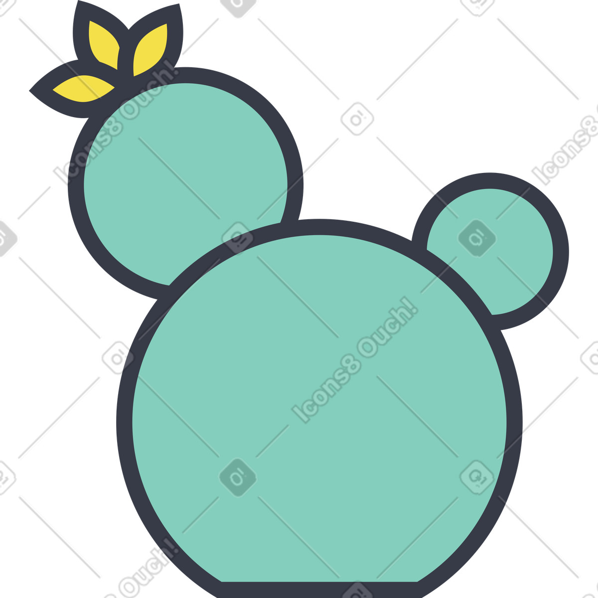 下载 Abstract 风格的 仙人掌 插画，支持 PNG、SVG 格式