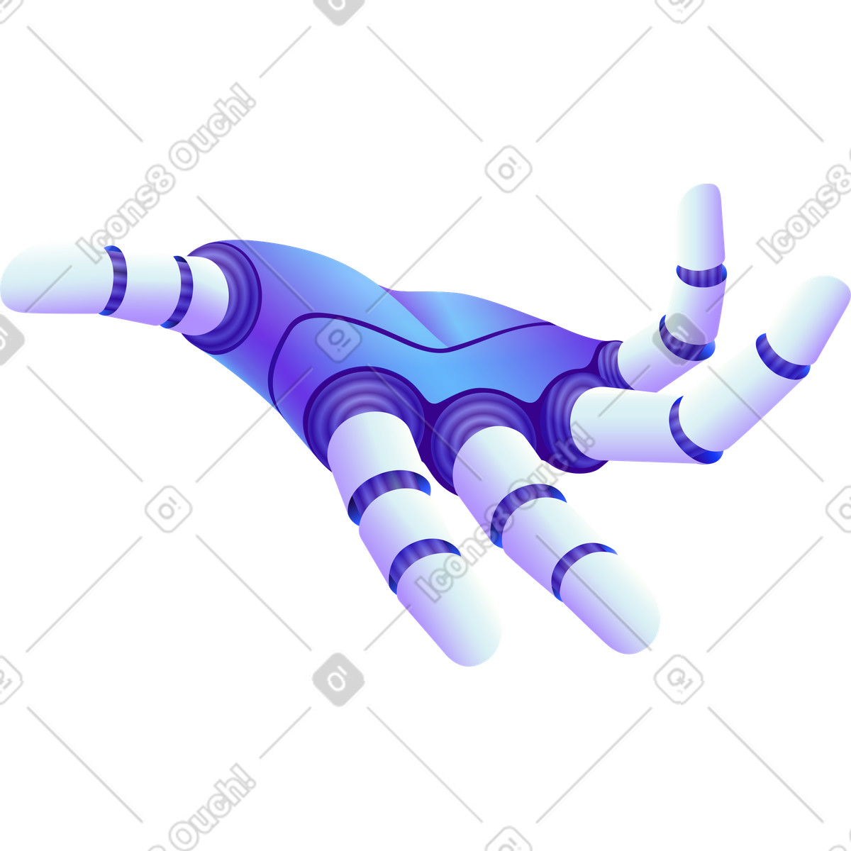 Ilustração de Mão robótica em no estilo Hi-tech para baixar em PNG, SVG