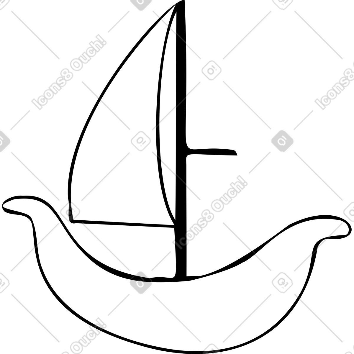 Ship illustration in Journal style download in PNG, SVG