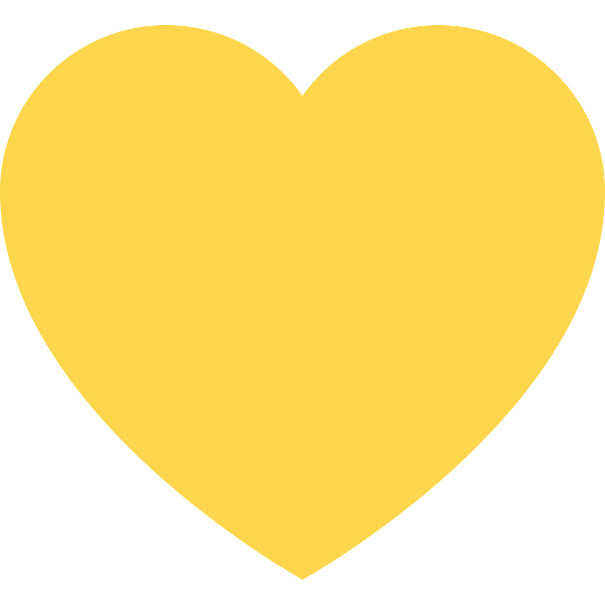 Fogg 스타일의 Heart yellow 일러스트레이션 PNG, SVG 다운로드