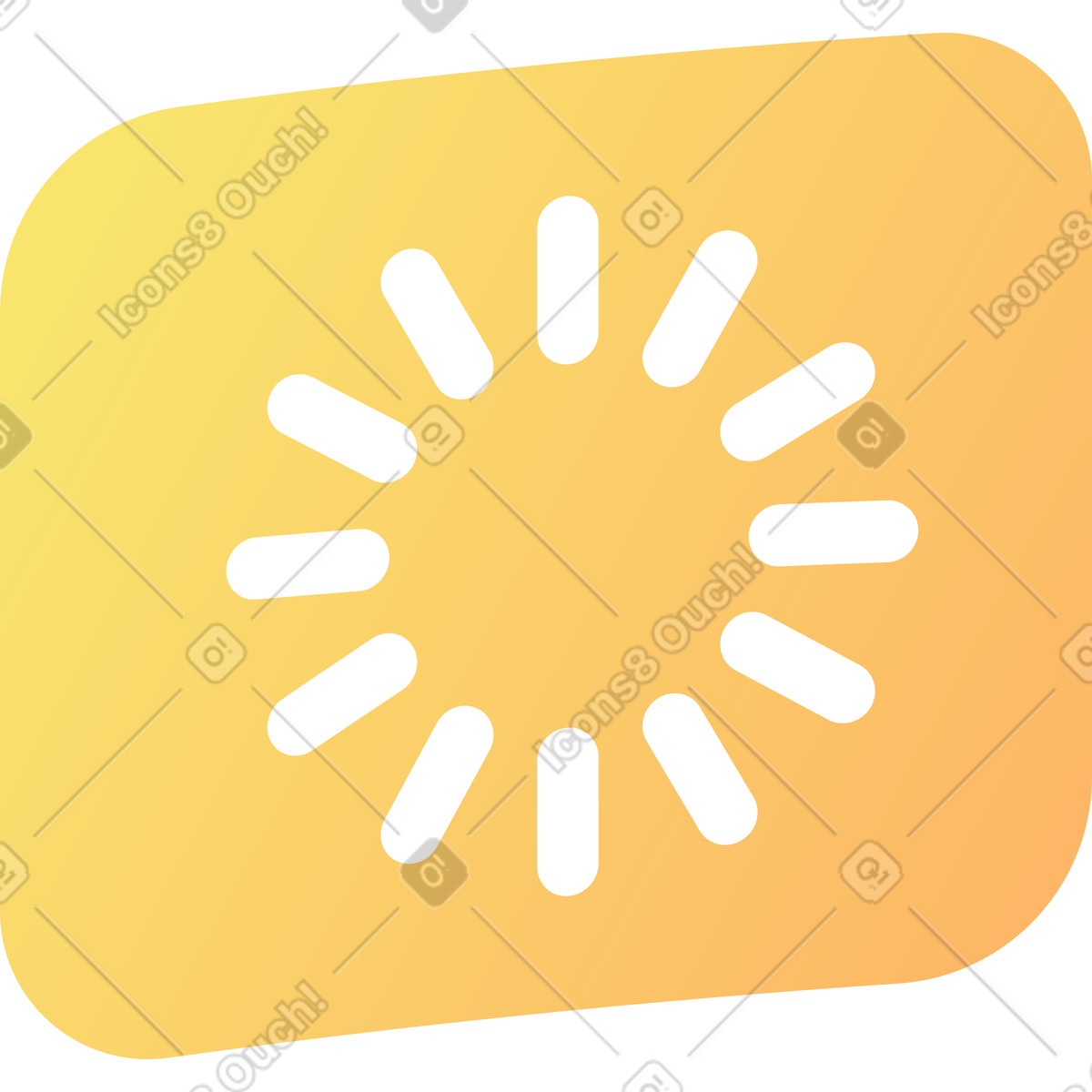 Curved icon loading illustration in Florid style download in PNG, SVG