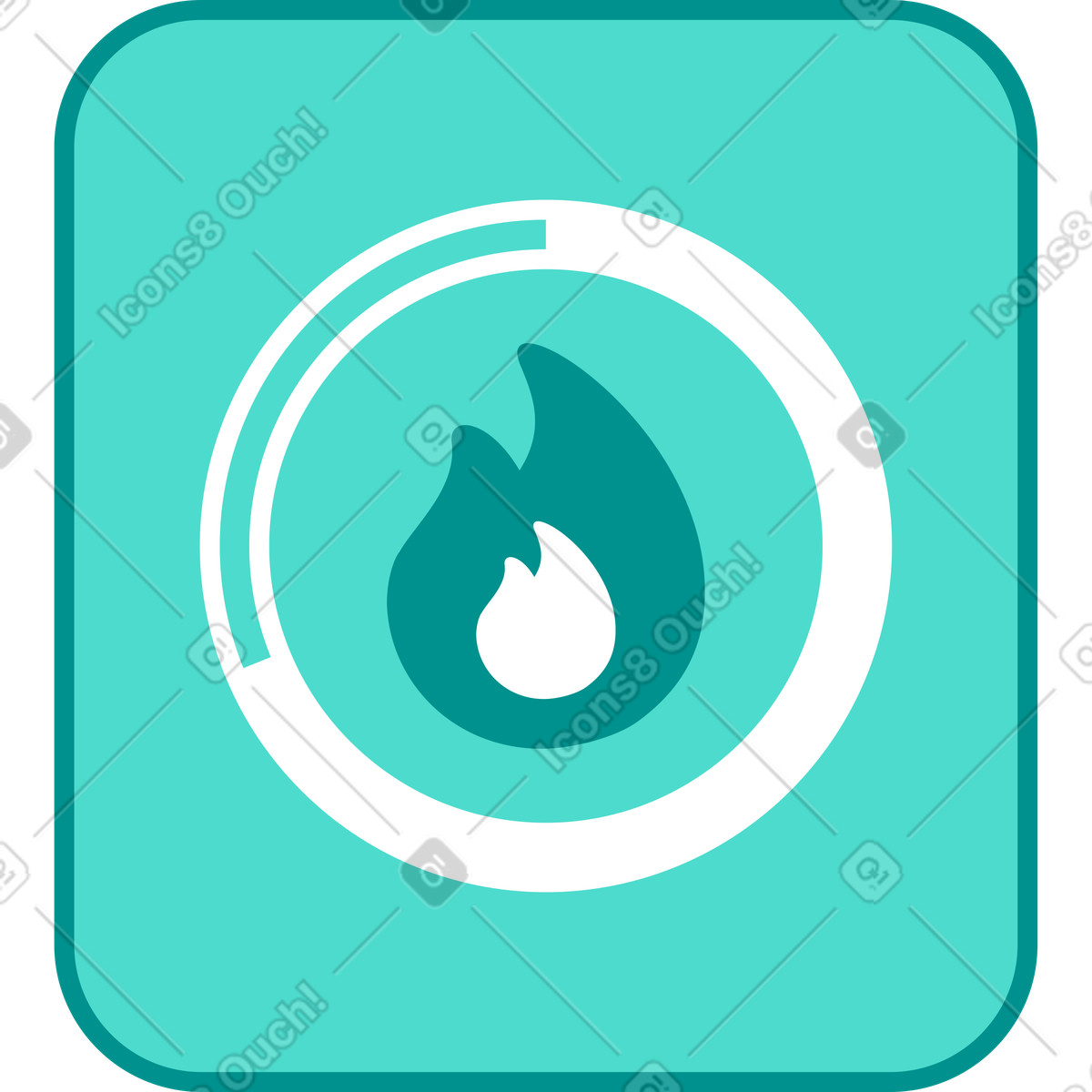 Illustration Interface d'application de fitness avec feu dans le style Natty à télécharger aux formats PNG, SVG