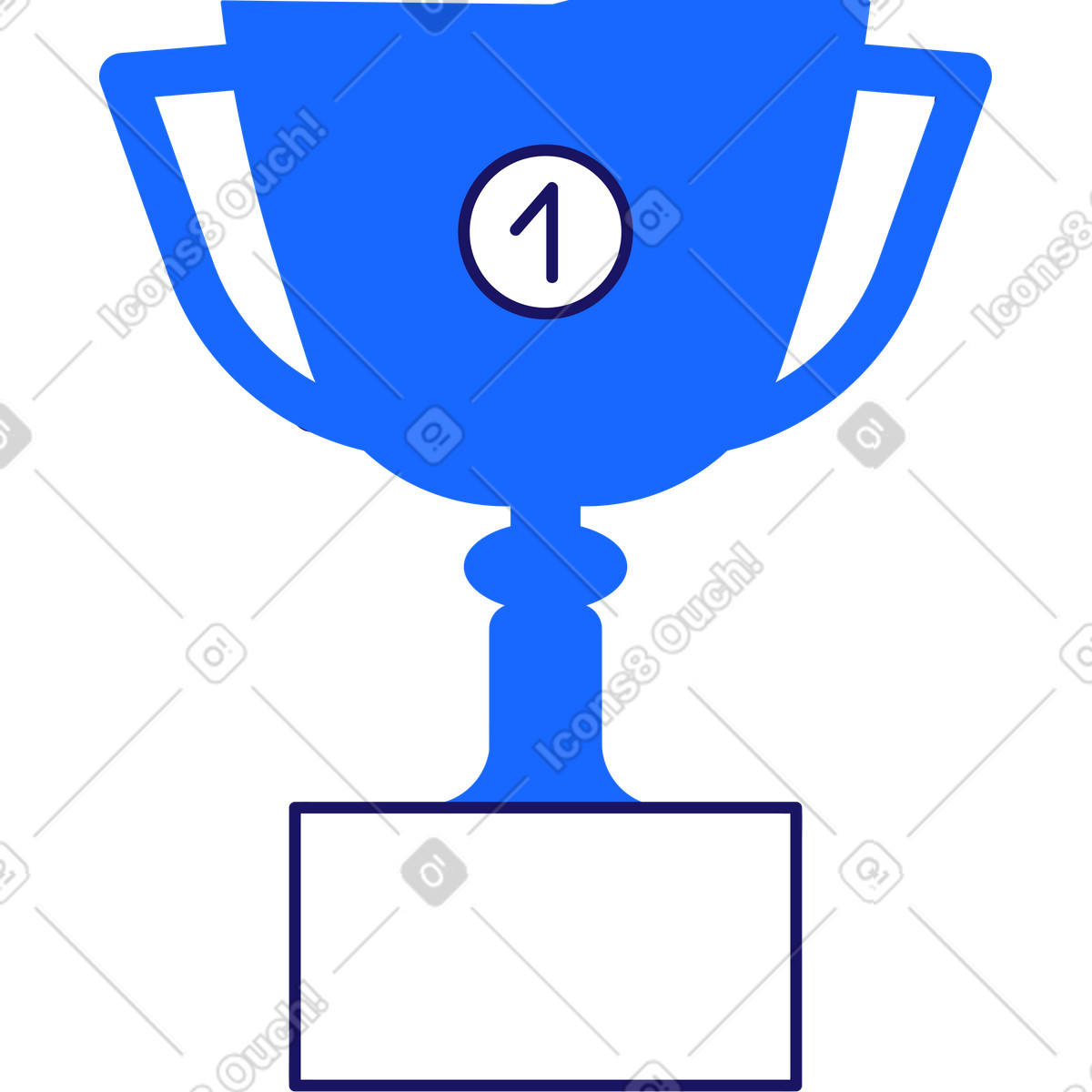 下载 Matey 风格的 带号码的优胜者杯 插画，支持 PNG、SVG 格式