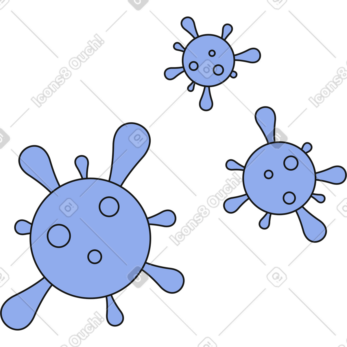 Virus illustrazione in stile Bloom scarica in PNG, SVG