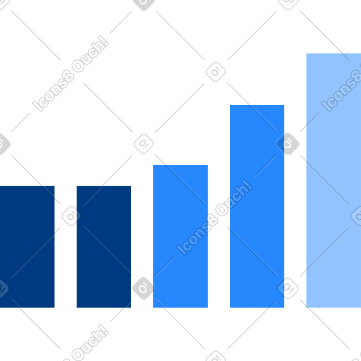 Chart animated illustration in GIF, Lottie (JSON), AE