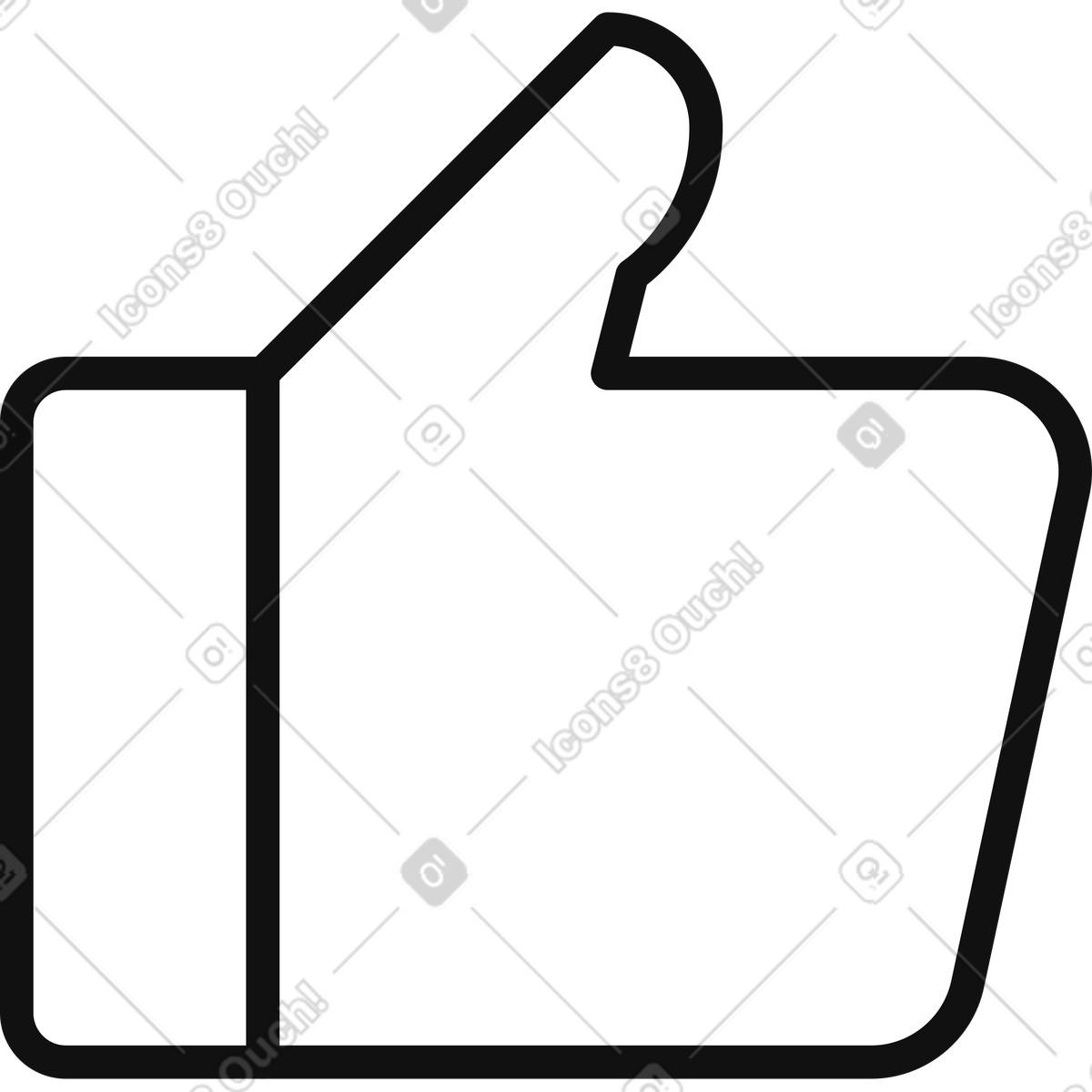Main 스타일의 Thumb up like symbol representing positive feedback and social approval 일러스트레이션 PNG, SVG 다운로드