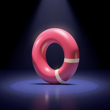 A spherical magnet with a glossy surface is positioned at the center of a dark room. The magnet reflects streams of light from an unseen source, creating highlights and shadows on its surface. The surrounding area is dim, with only the magnet illuminated, emphasizing its smooth and shiny appearance. The contrast between the magnet and the dark background enhances the visual impact of the scene.