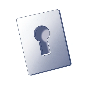 A minimalist movie poster featuring a "keyhole" at the center of the image. The keyhole is sharply defined, with intricate details outlining its shape. In the background, there is a "faint shadow" suggesting a presence lurking just out of sight, creating an aura of suspense. The overall composition is clean and uncluttered, focusing on the contrast between the keyhole and the shadow, inviting intrigue and curiosity.