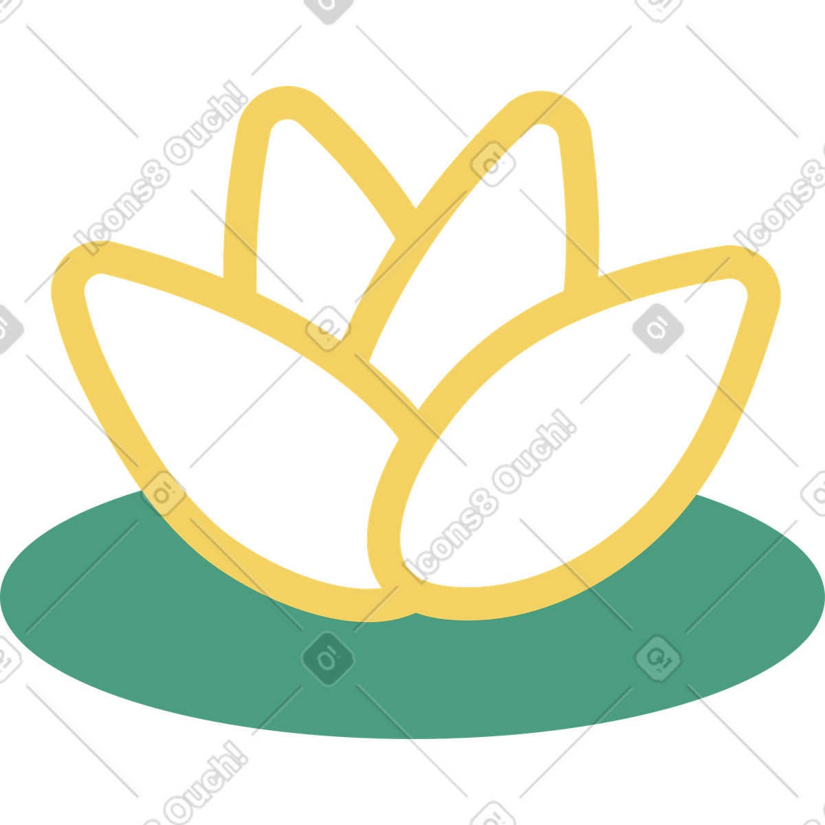 Macaroni スタイルの スイレン のイラストをPNG、SVG形式でダウンロード
