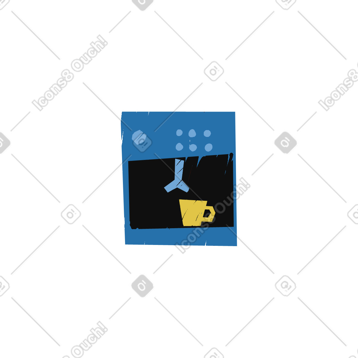 下载 Sleepy 风格的 咖啡机 插画，支持 PNG、SVG 格式