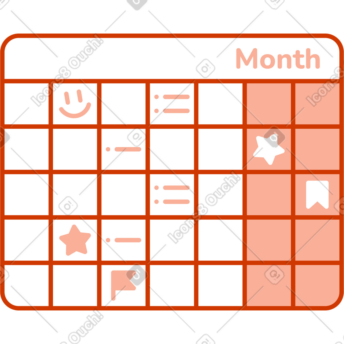 Schedule illustration clipart depicting time management and organization graphics