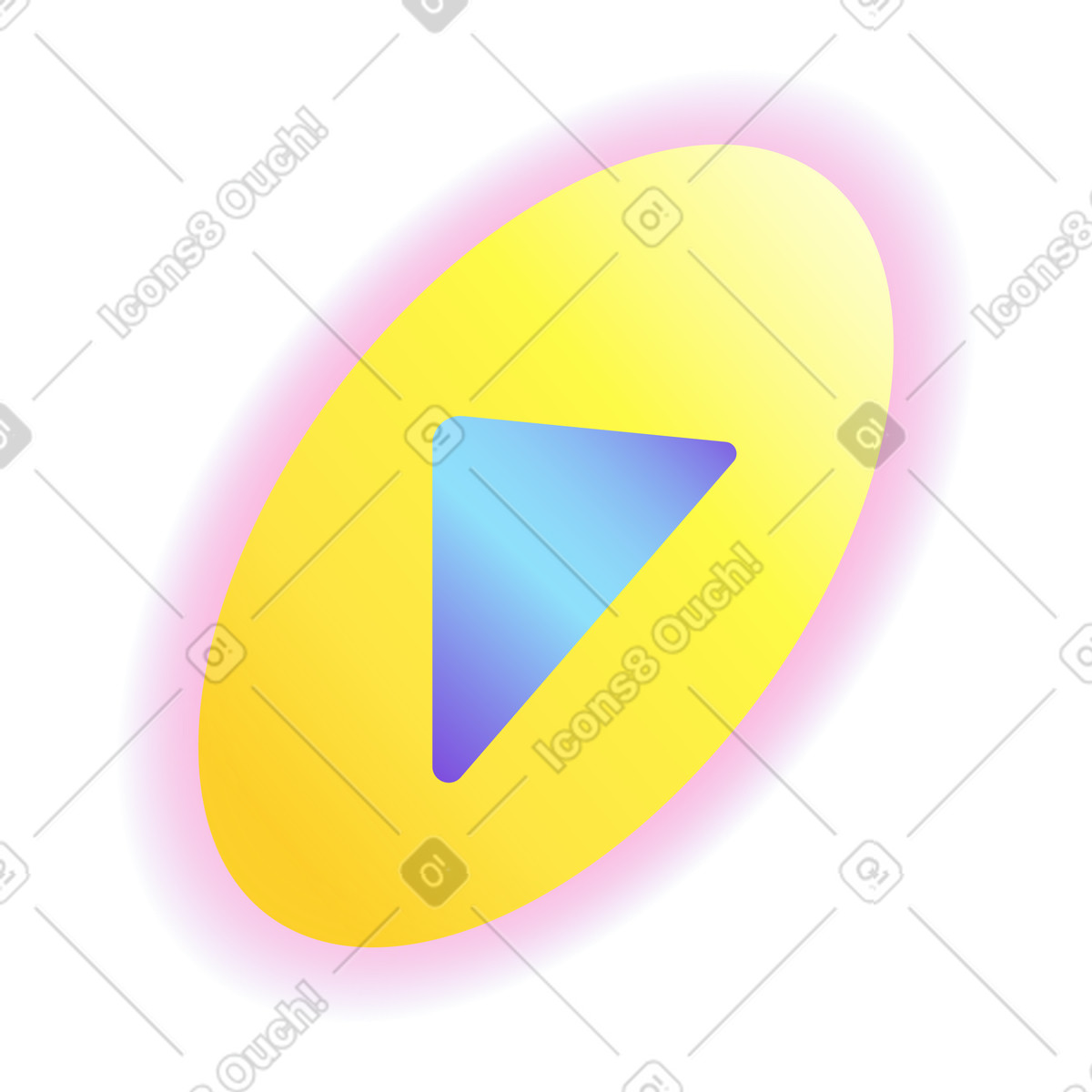 Ilustración Botón de play en estilo Isotech a descargar en PNG y SVG