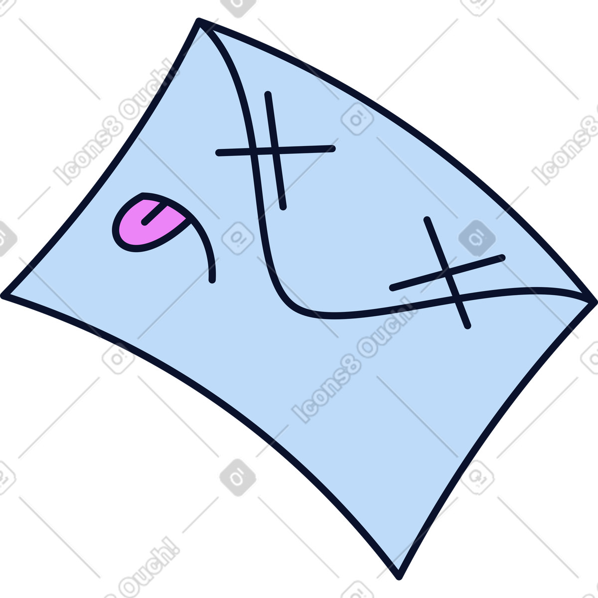 Illustration Lettre vaincue dans le style Flexy à télécharger aux formats PNG, SVG