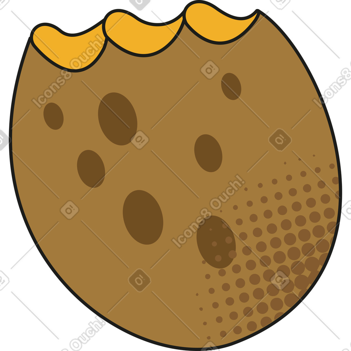 Cookies illustration in Rubber style download in PNG, SVG