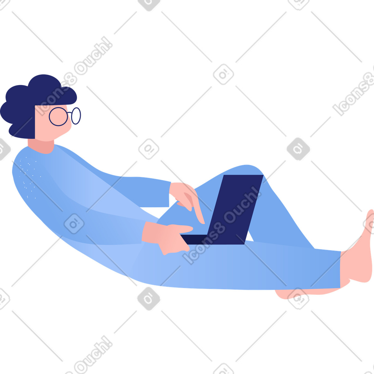 Mann-Illustration im Clip-Stil als Download in PNG, SVG