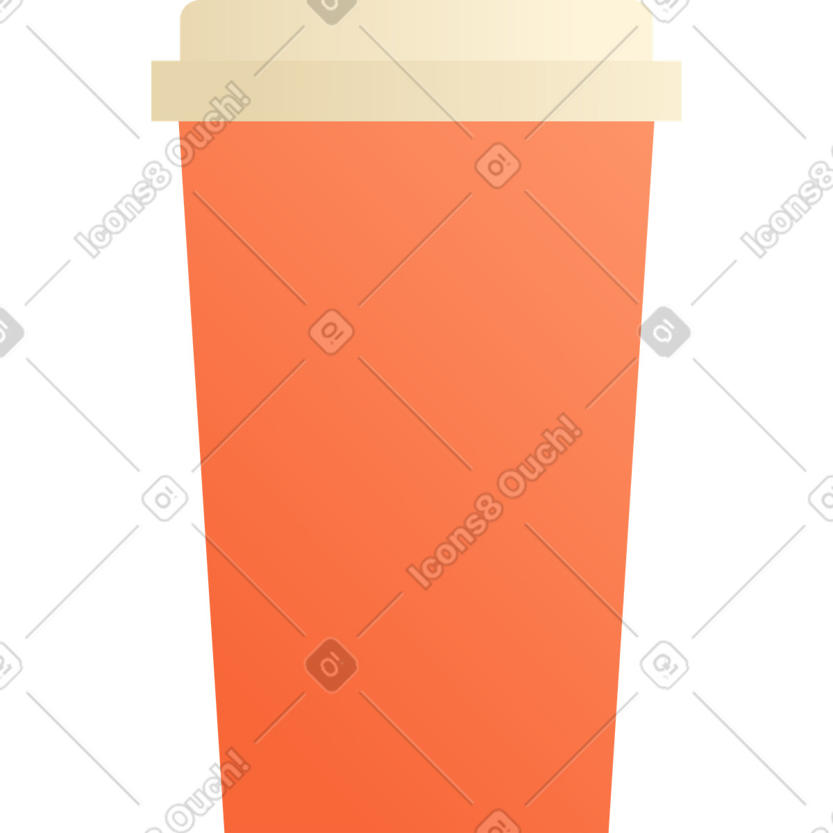 Coffee cup illustration in Silky style download in PNG, SVG