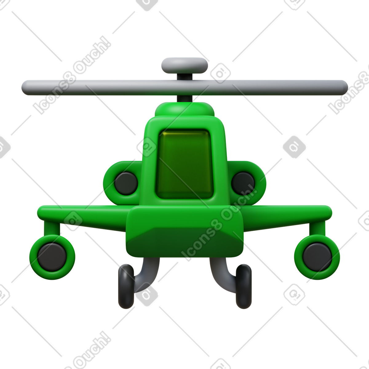 3D Fluency スタイルの Apache helicopter のイラストをPNG、SVG形式でダウンロード