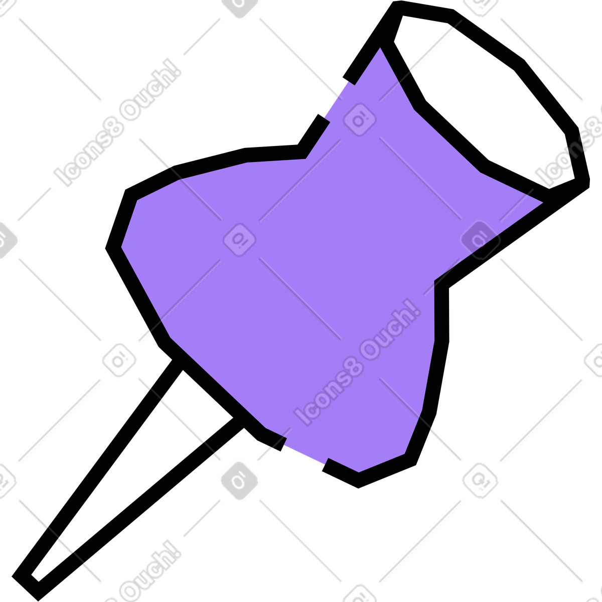Ilustración Alfiler en estilo Amethyst a descargar en PNG y SVG