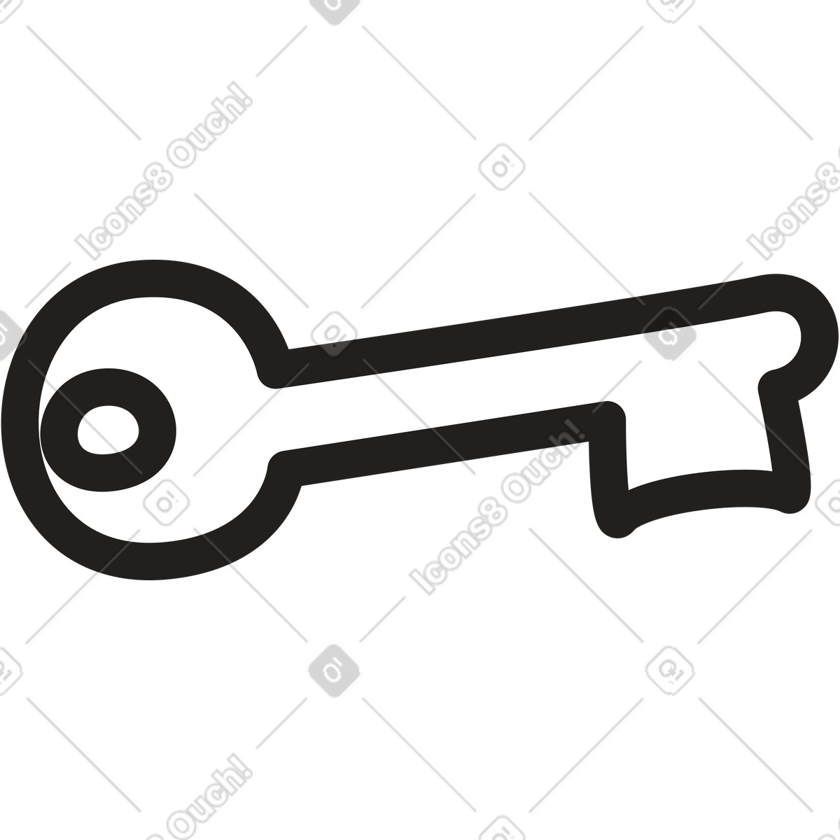 Key illustration in Little style download in PNG, SVG