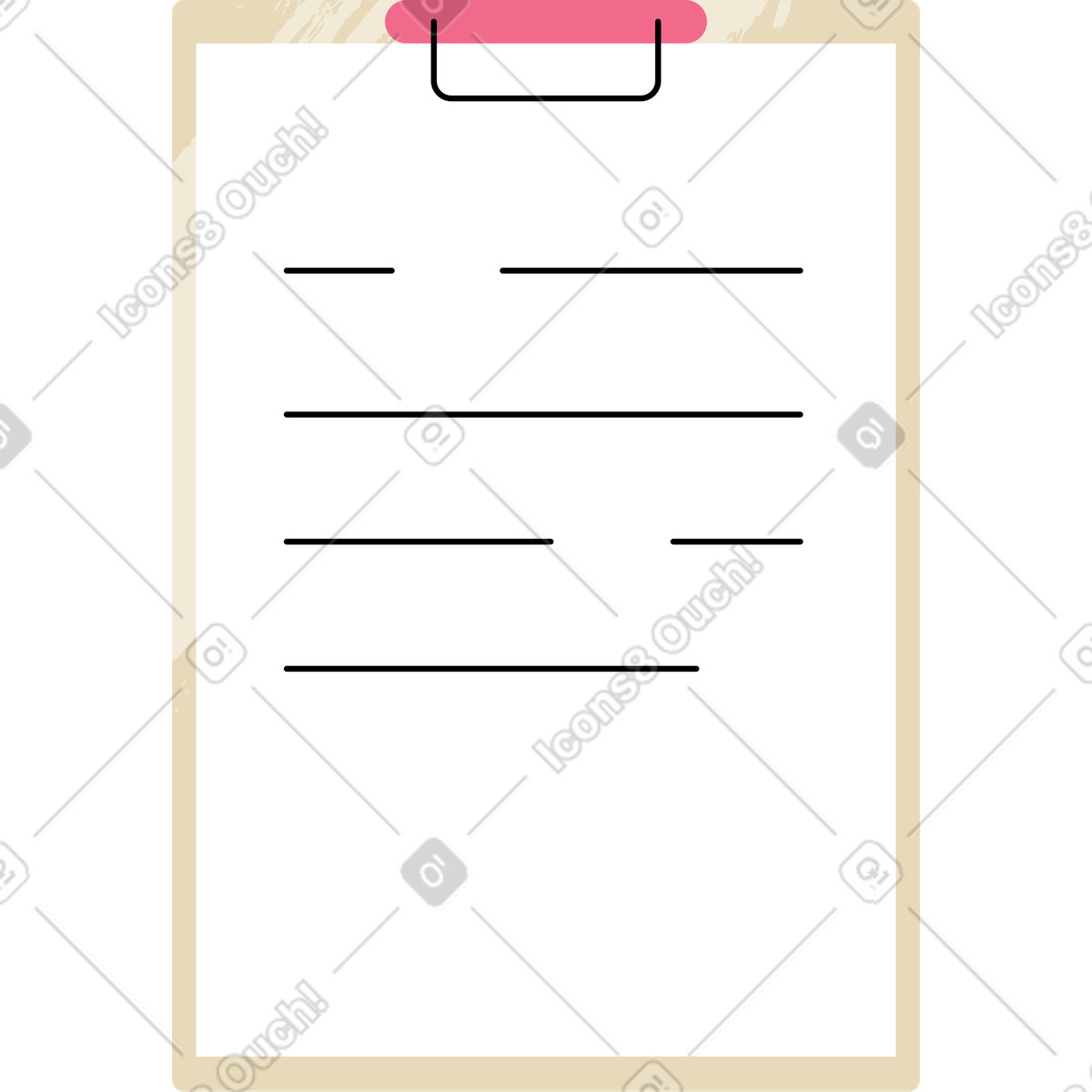 Document illustration in PNG, SVG