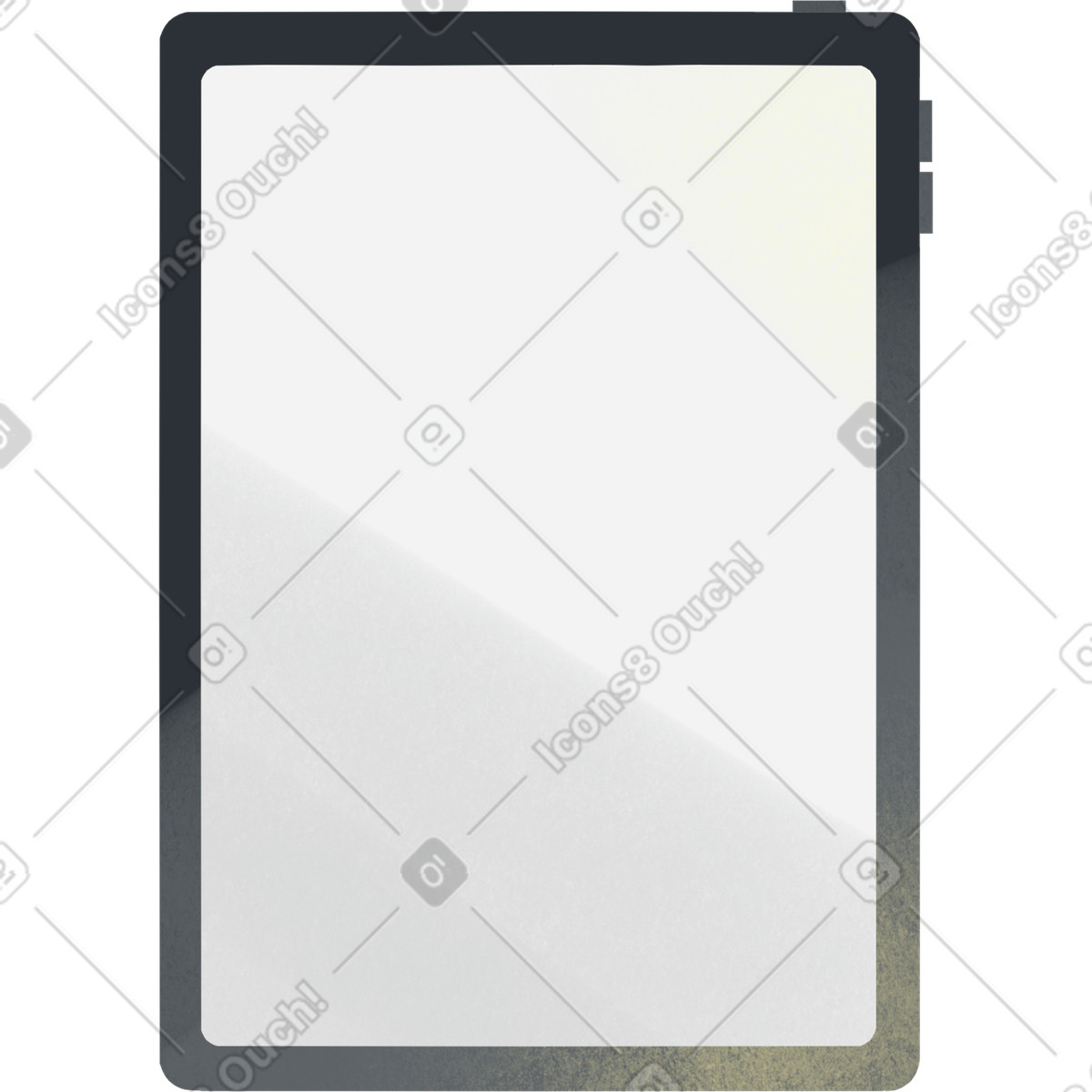 Ilustración Tablet with a white screen en estilo Shine descargar en PNG y SVG