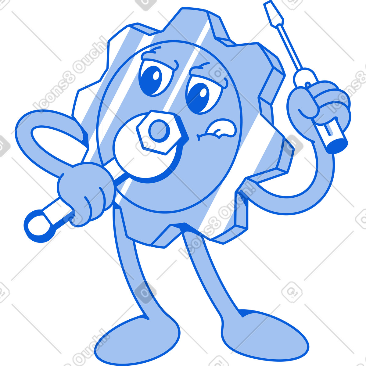 Ausrüstung-Illustration im Handy Line-Stil als Download in PNG, SVG