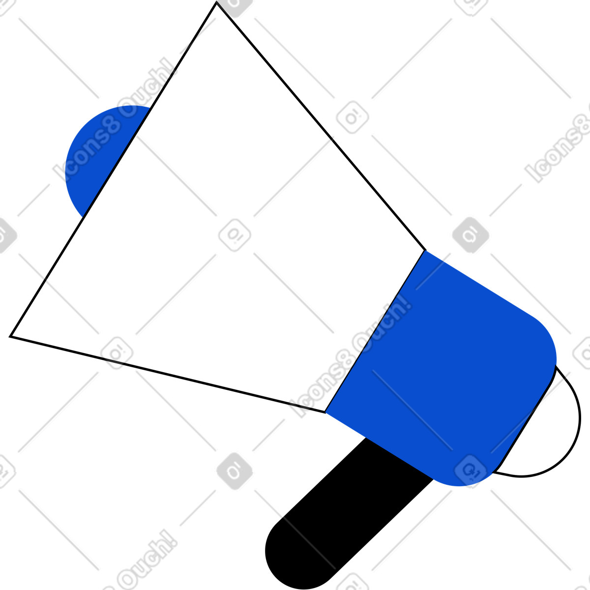 Megaphon-Illustration im Tiny-Stil als Download in PNG, SVG