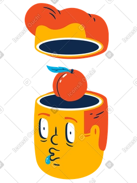 Man thinking about apple PNG, SVG