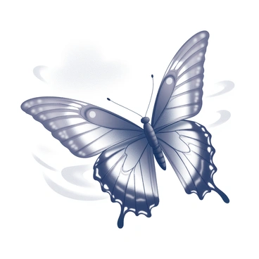 A butterfly in mid-flight with its wings fully spread, showcasing intricate patterns and delicate textures. The butterfly's wings are positioned as if they are in the motion of flapping, creating a sense of dynamic movement. Surrounding the butterfly, there are subtle visual elements suggesting a ripple effect, symbolizing the impact of its movement on the environment. The background features a soft, blurred landscape, enhancing the focus on the butterfly and its wings.
