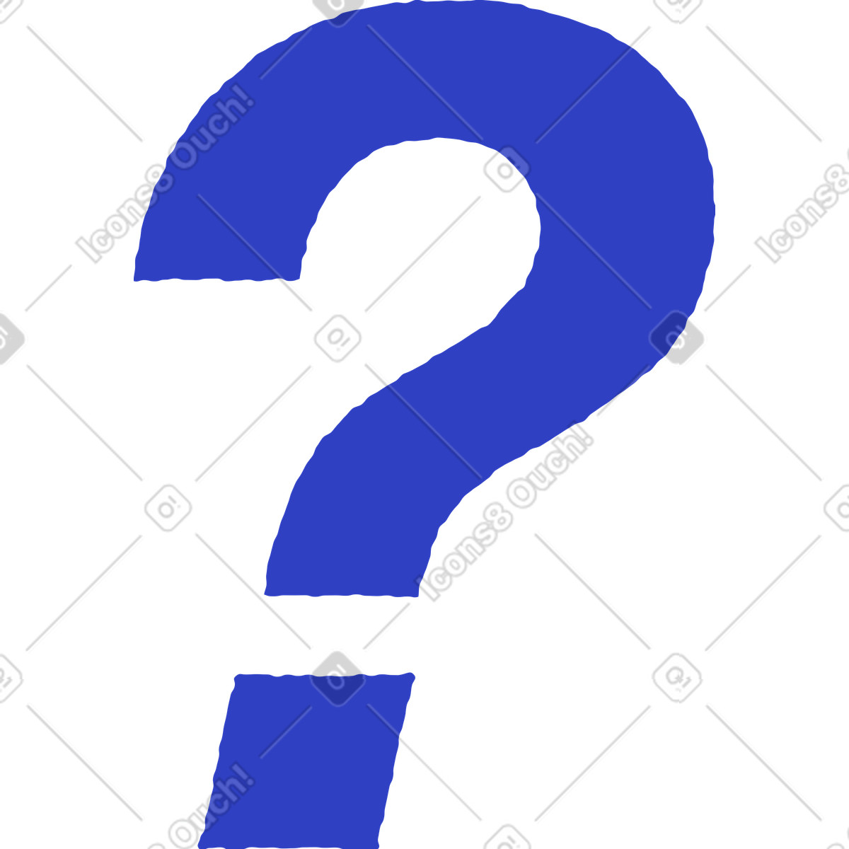 Fragezeichen-Illustration im Pablo-Stil als Download in PNG, SVG