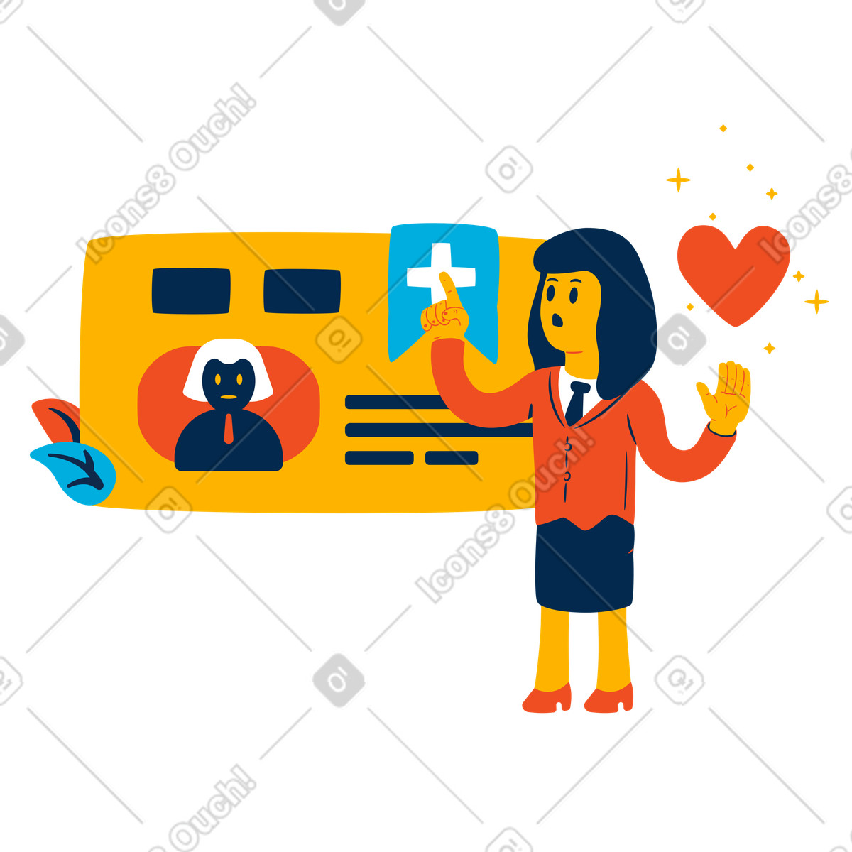 Save to bookmarks-Illustration im Flame-Stil als Download in PNG, SVG