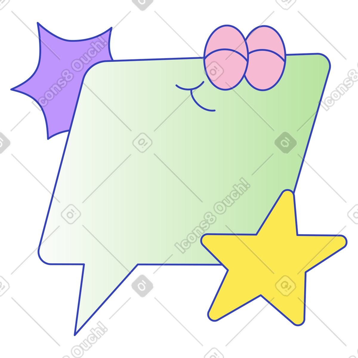 Getting feedback, Customer feedback highlight, Priority message notification illustration in Eyeful style download in PNG, SVG
