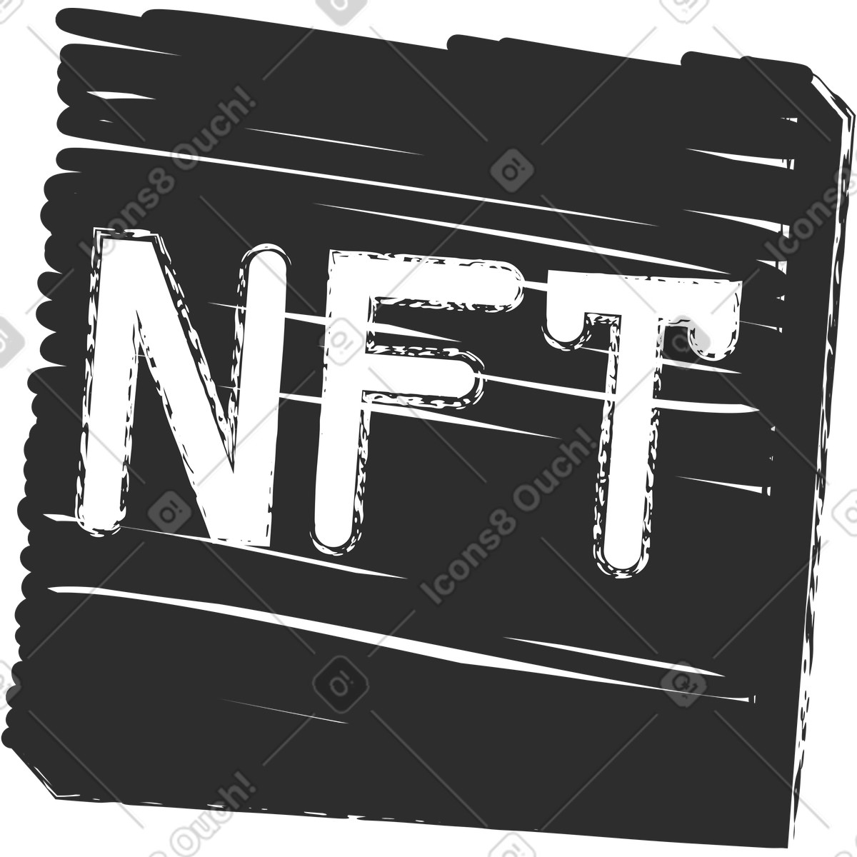Nft quadrato illustrazione in stile Graphite scarica in PNG, SVG